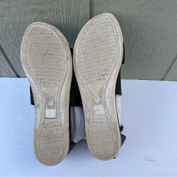 Eileen Fisher‎ Sandals Womens 9 Black Sport Tumbled Leather Wedge Heel Sneaker - Picture 9 of 16